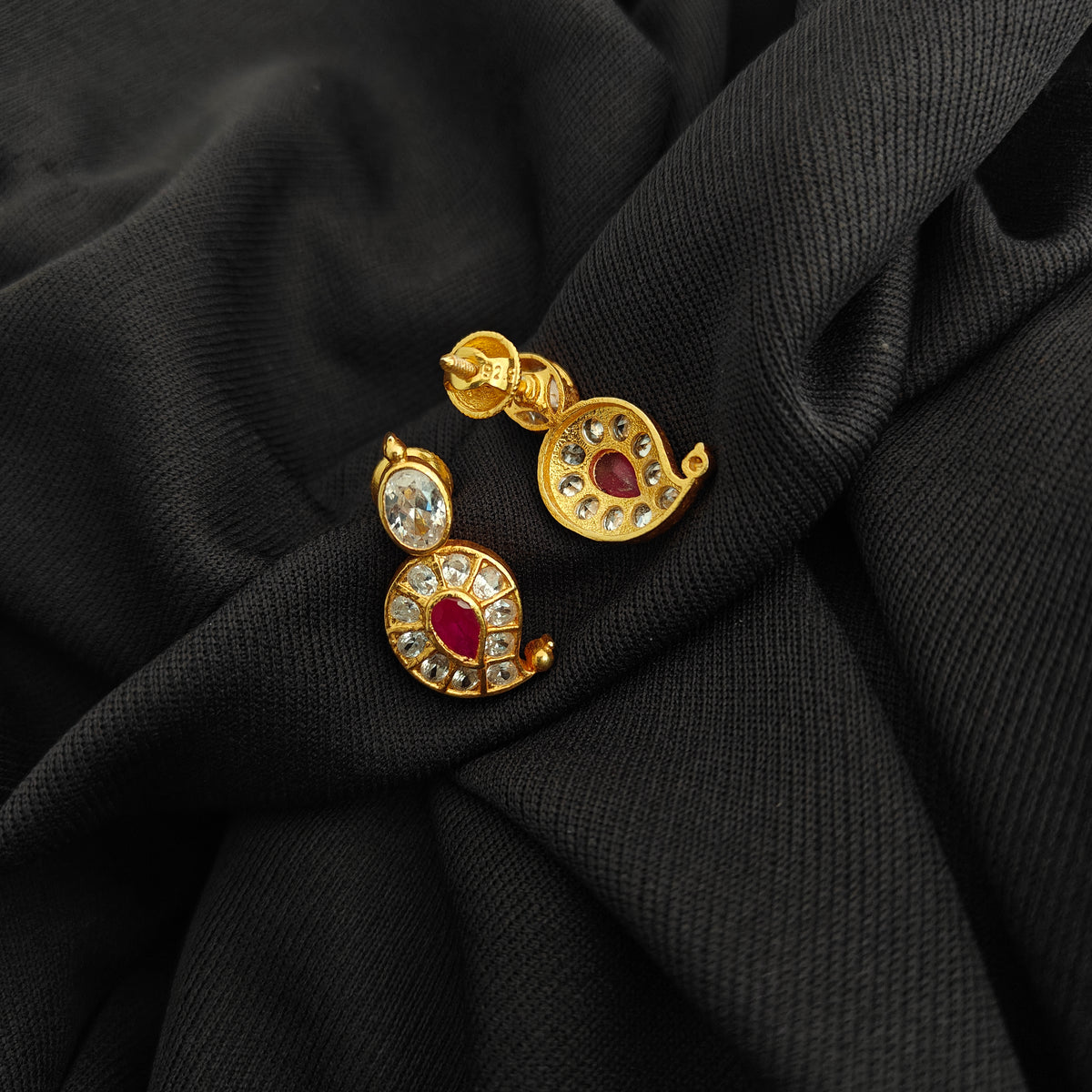 92.5 silver mango design earrings -RCR251-1