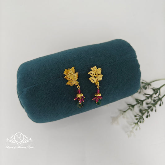 Leaf design Silver Hangings-RCH714