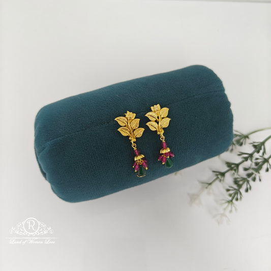 earrings leaf design silver hangings-rch714 92.5 silver ramala jewelry / ramala collections