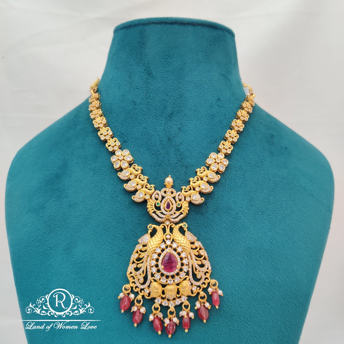 necklace original cz- silver necklace-rcm902 cz 92.5 silver ramala jewelry / ramala collections