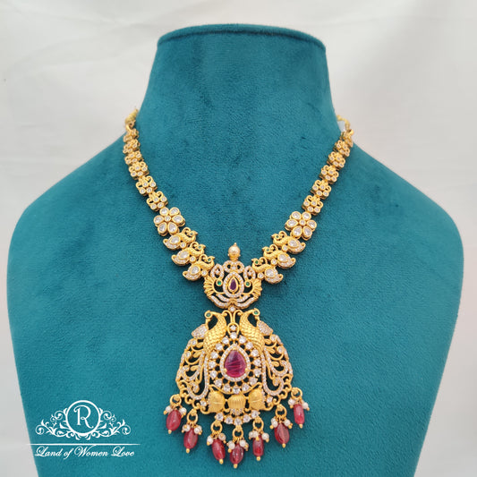 necklace original cz- silver necklace-rcm902 cz 92.5 silver ramala jewelry / ramala collections