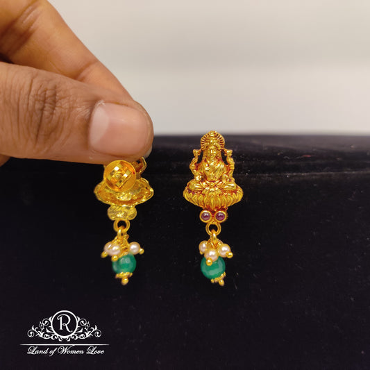 Lakshmi Devi design Silver Earrings-RCJR694