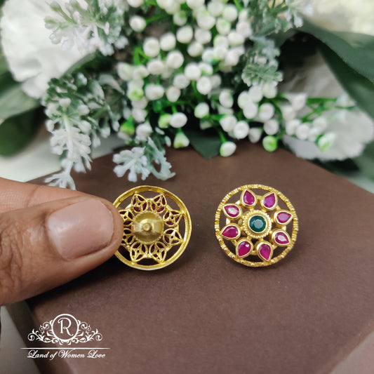 Flower design Silver Studs-RC85-70CP057