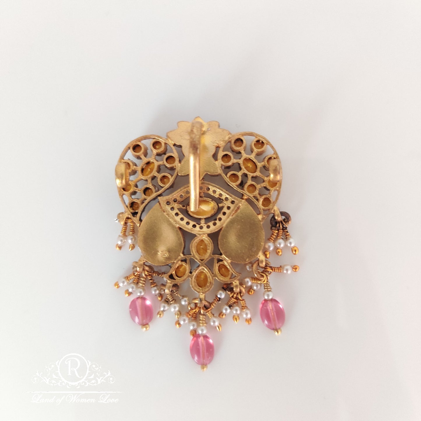 Kundans Silver pendant-RC85-105CP08