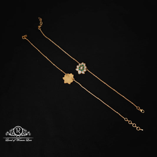 Silver Kundan Anklets-RCP091