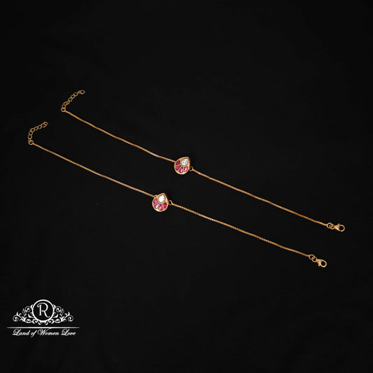 silver kundan anklets-rcp094 kundan 92.5 silver ramala jewelry / ramala collections