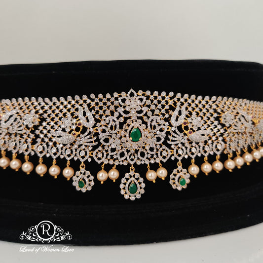 Diamond finishing Silver Vaddanam-RC85-90CP035