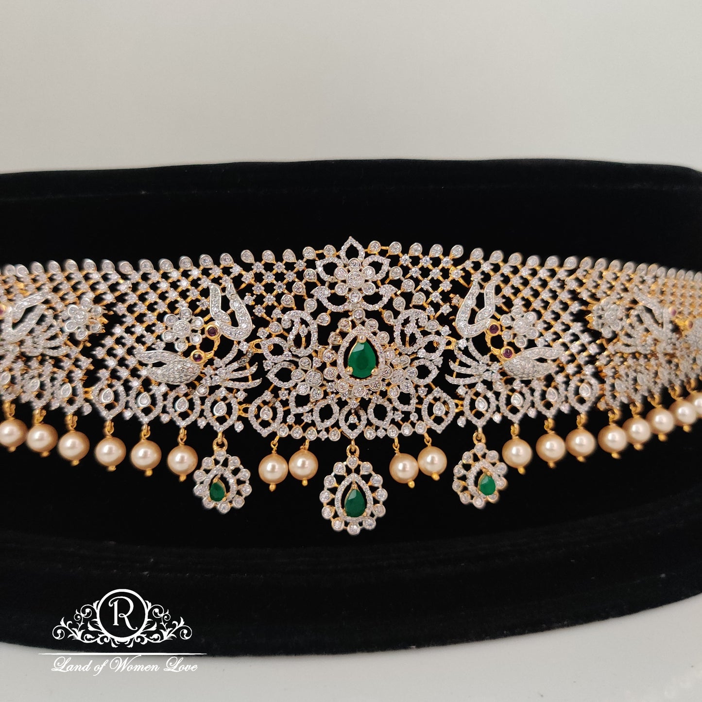 Diamond finishing Silver Vaddanam-RC85-90CP035