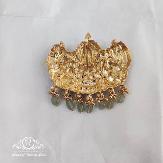 92.5 silver Jewelry gaja Lakshmi broad pendant RCV071