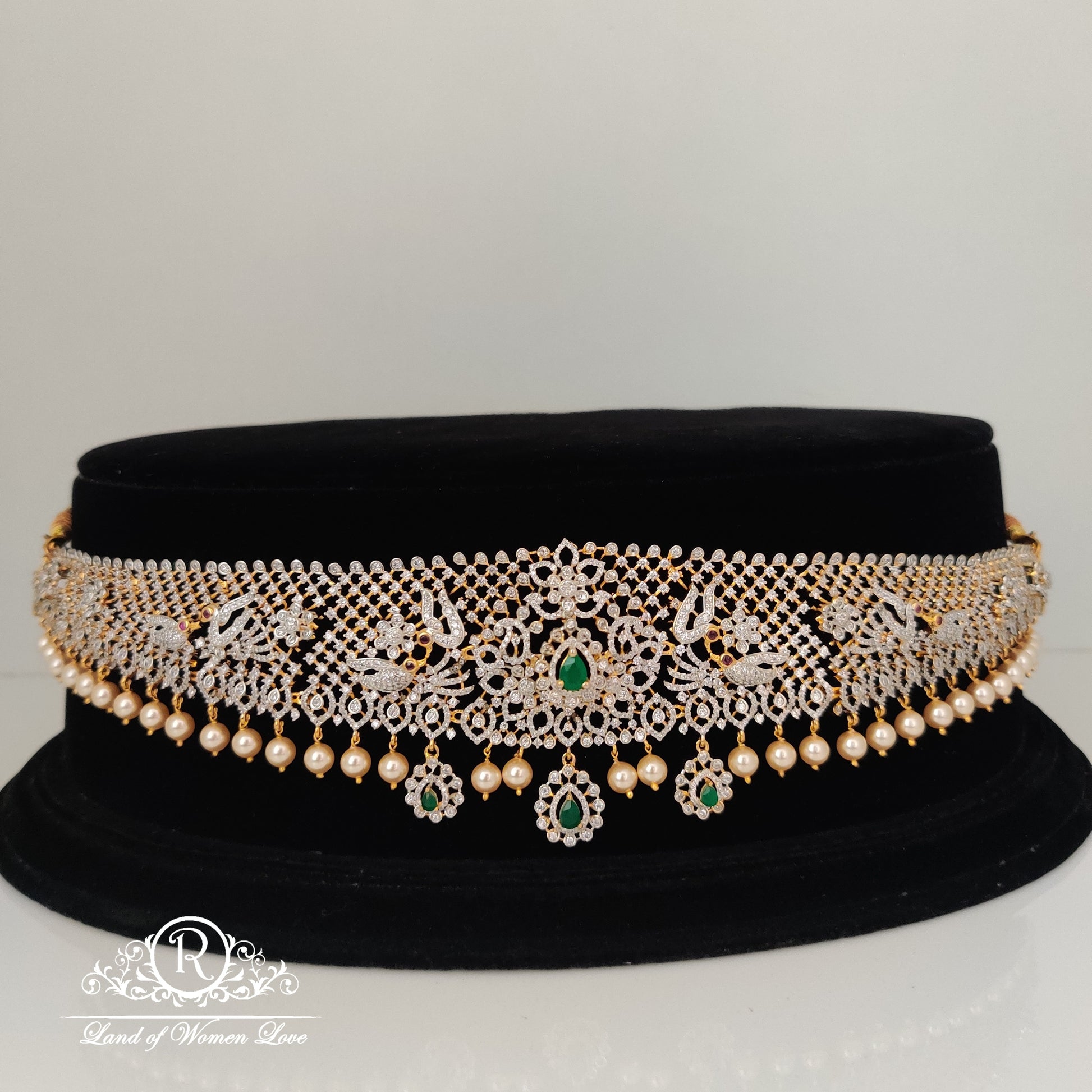 diamond finishing silver vaddanam-rc85-90cp035 92.5 silver ramala jewelry / ramala collections