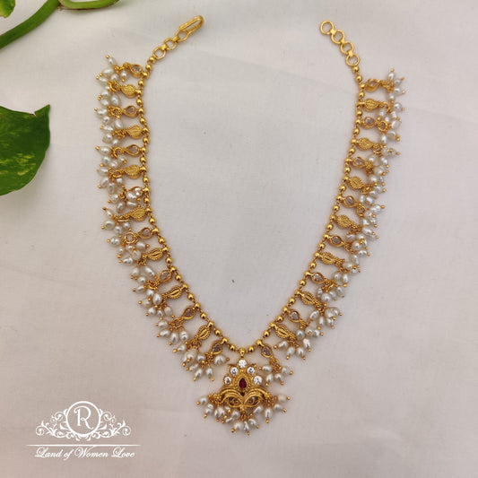 necklace beautiful necklace with pearls hanging -rca110 92.5 silver ramala jewelry / ramala collections