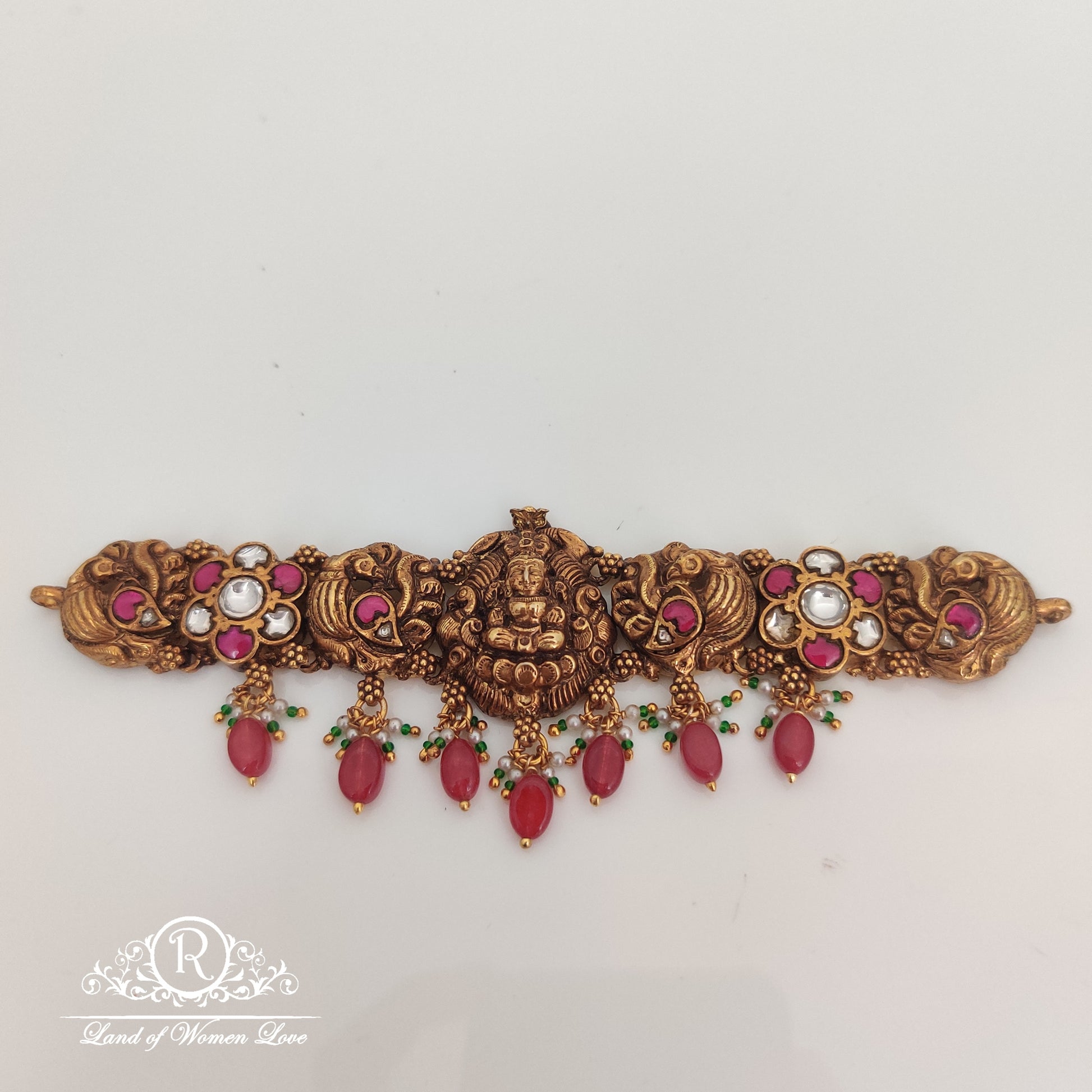 choker stunning nakshi design silver choker-rcm917 92.5 silver ramala jewelry / ramala collections