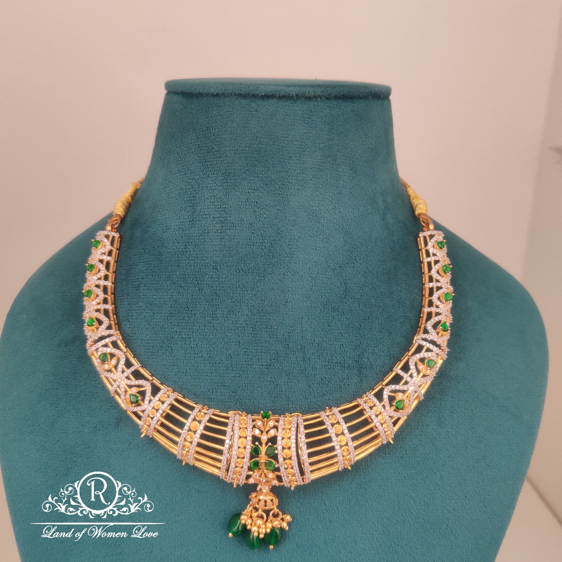 necklace diamond finishing unique design silver necklace-rc85-90cp09 92.5 silver ramala jewelry / ramala collections