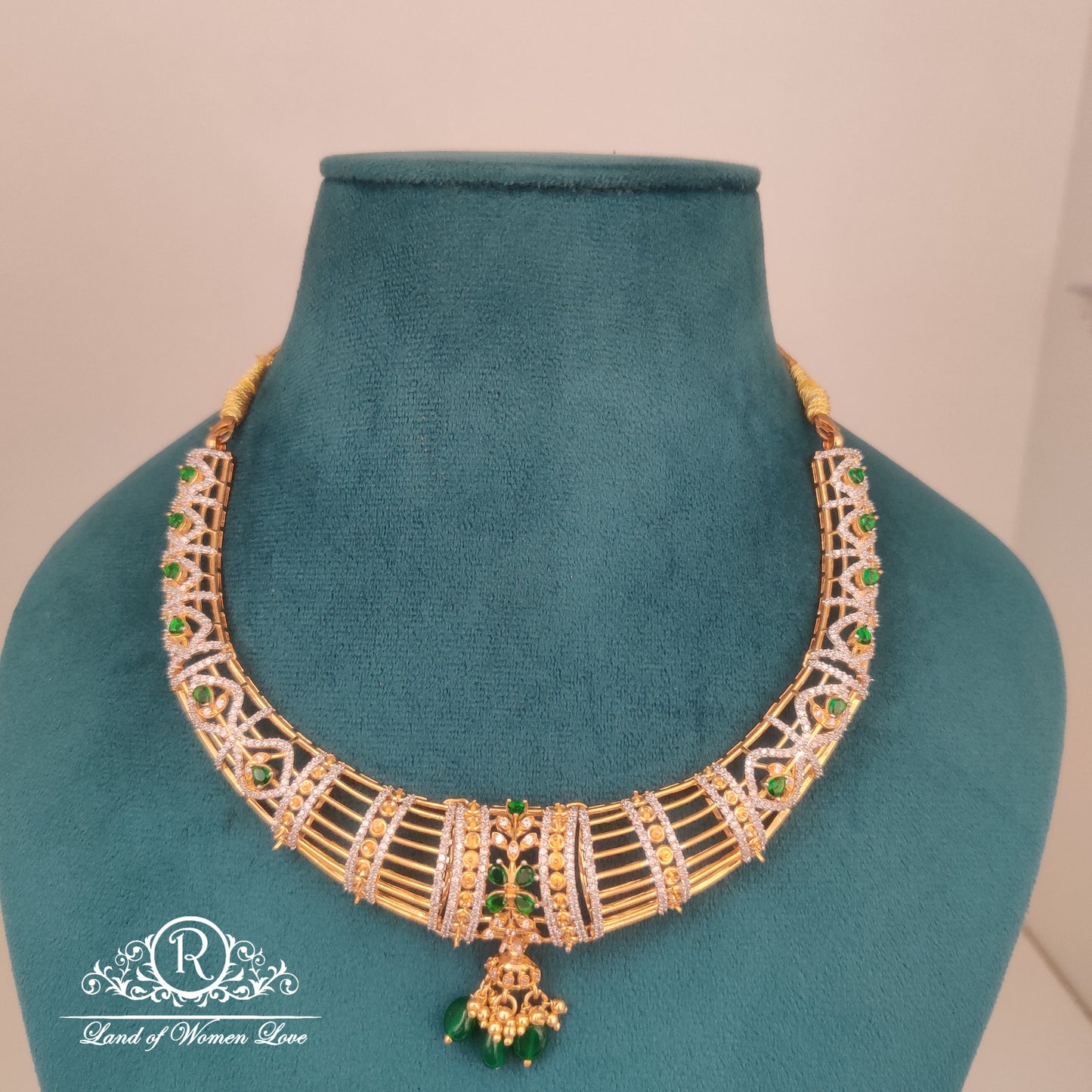 necklace diamond finishing unique design silver necklace-rc85-90cp09 92.5 silver ramala jewelry / ramala collections