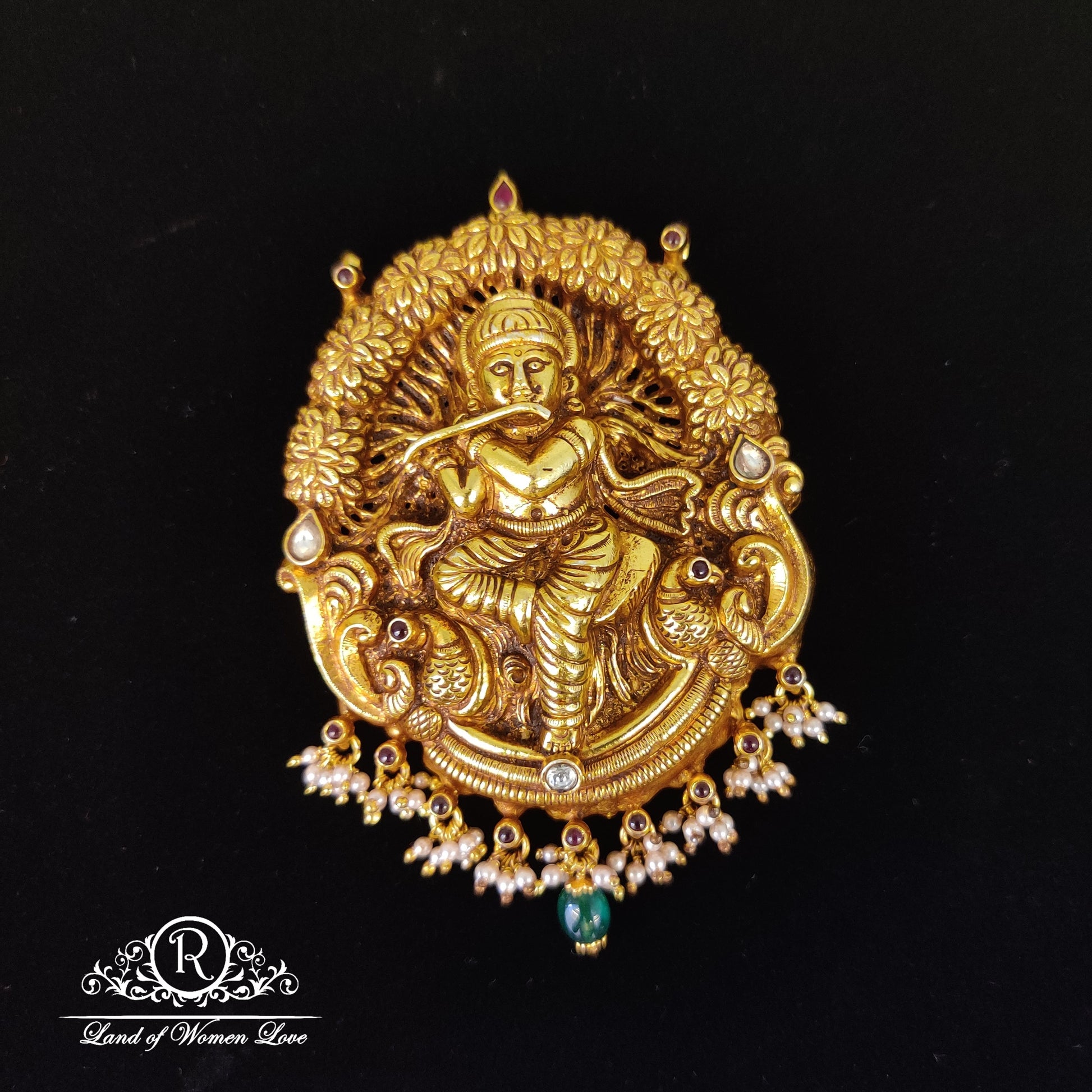 mat finishing silver mala locket-rcjr685 92.5 silver ramala jewelry / ramala collections