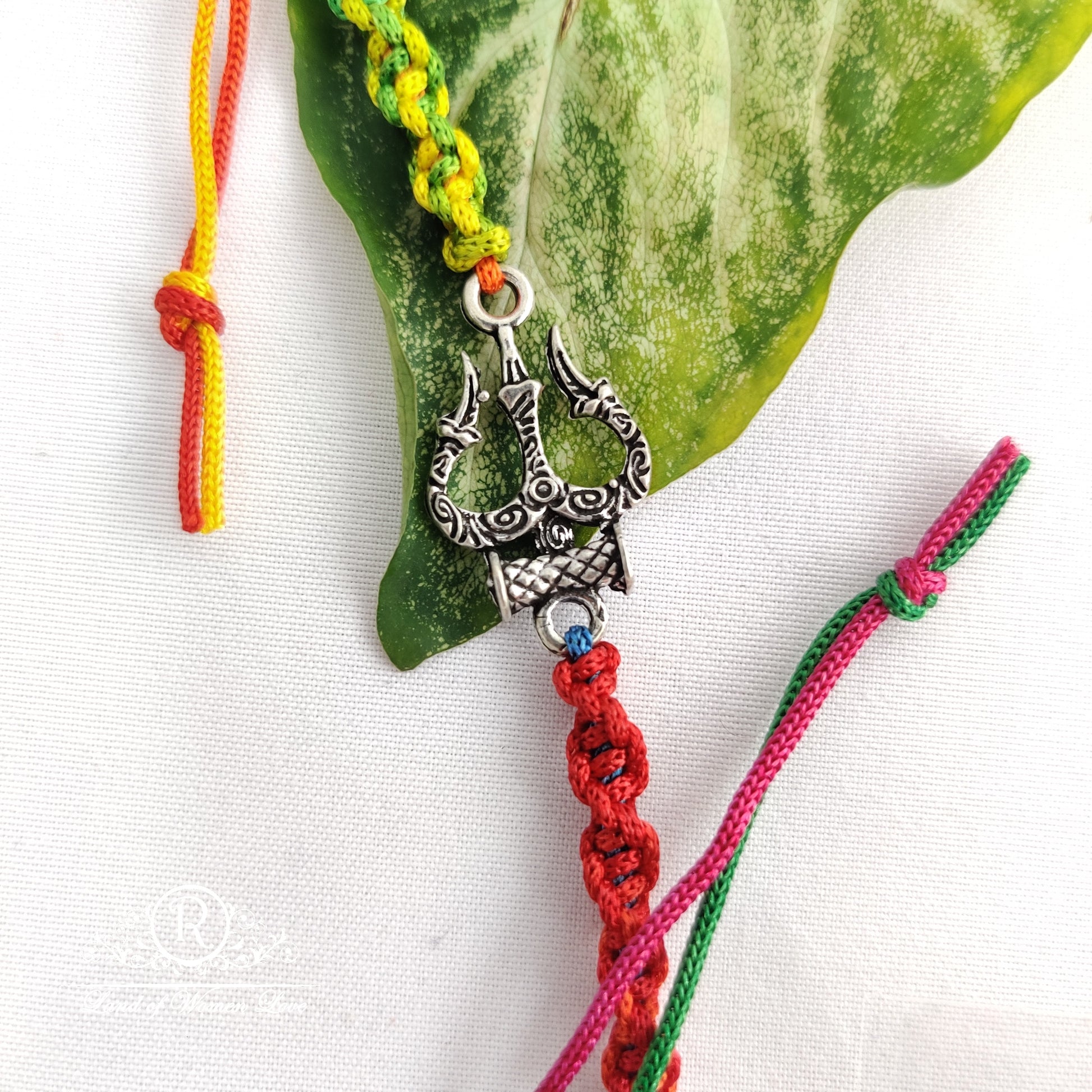 92.5 silver beautiful lord shiva trident damaru shape design:rch243 92.5 silver ramala jewelry / ramala collections