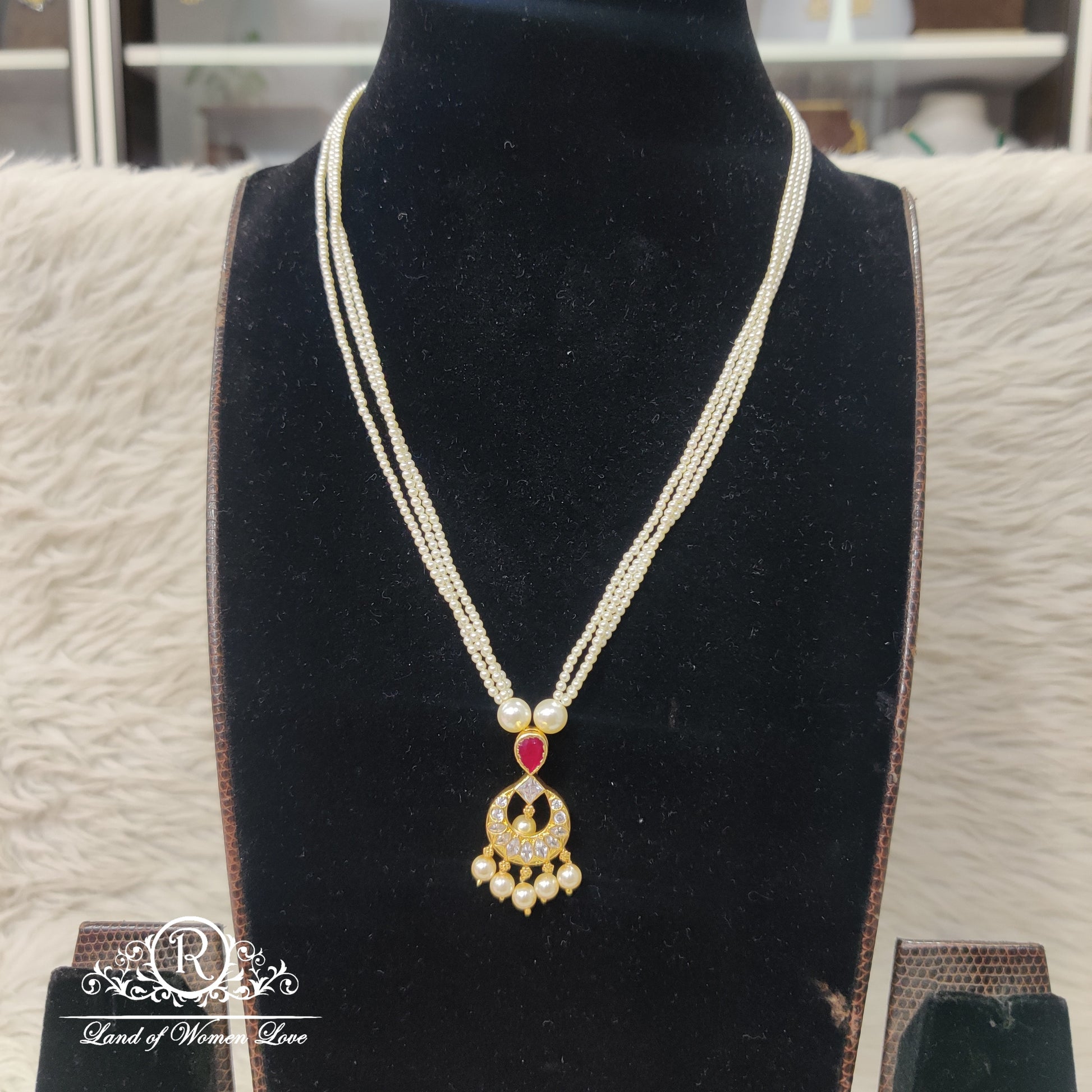 orginal sarwojki pearls 2mm with locket beads mala 22"rckjr10 92.5 silver ramala jewelry / ramala collections