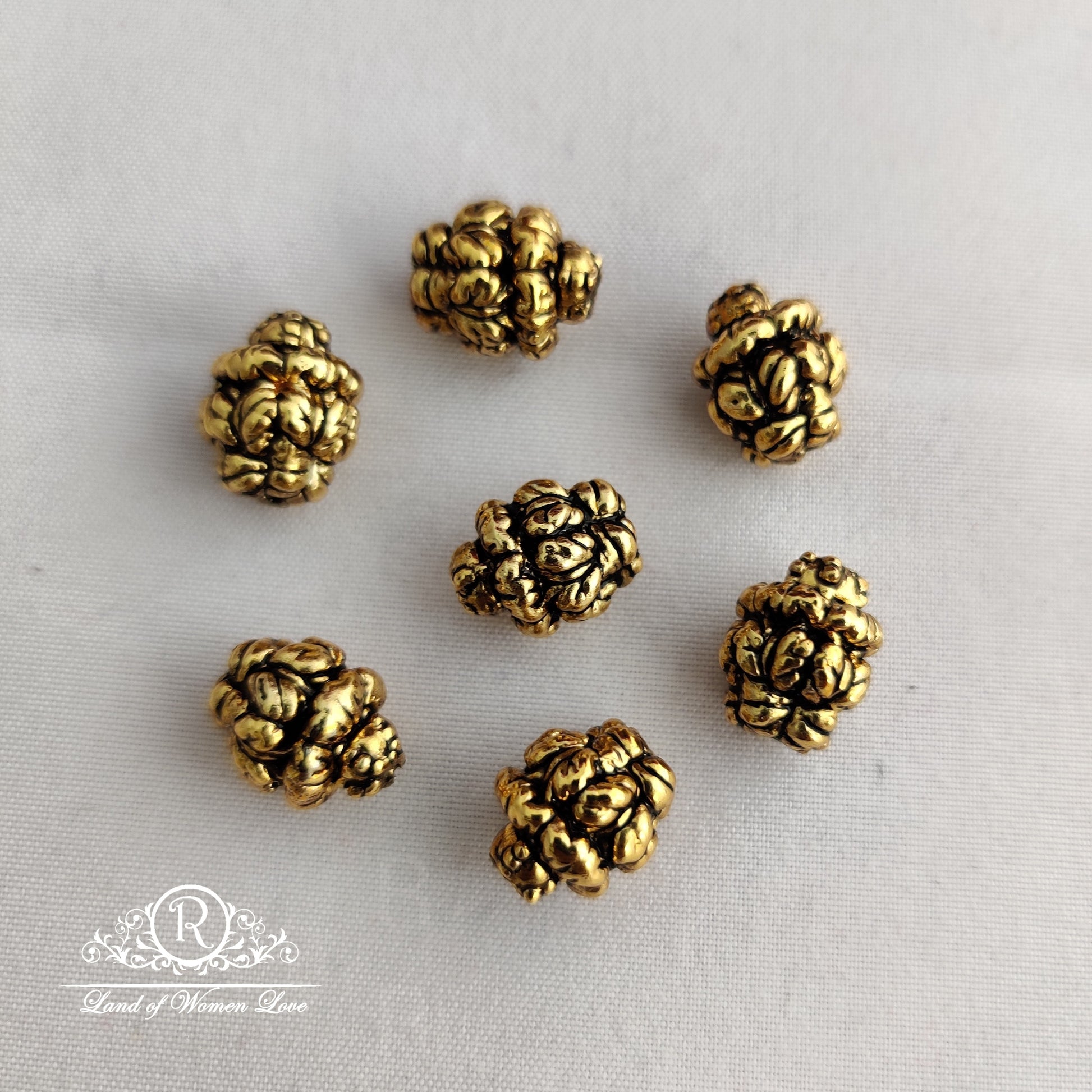 silver base gold polish nakshi ball:rcp003 92.5 silver ramala jewelry / ramala collections