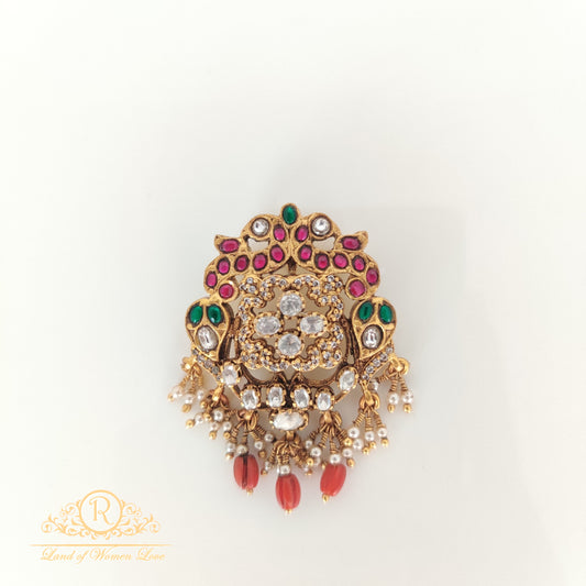 pendant beautiful kundan silver pendant-rc85-105cp05 kundan 92.5 silver ramala jewelry / ramala collections