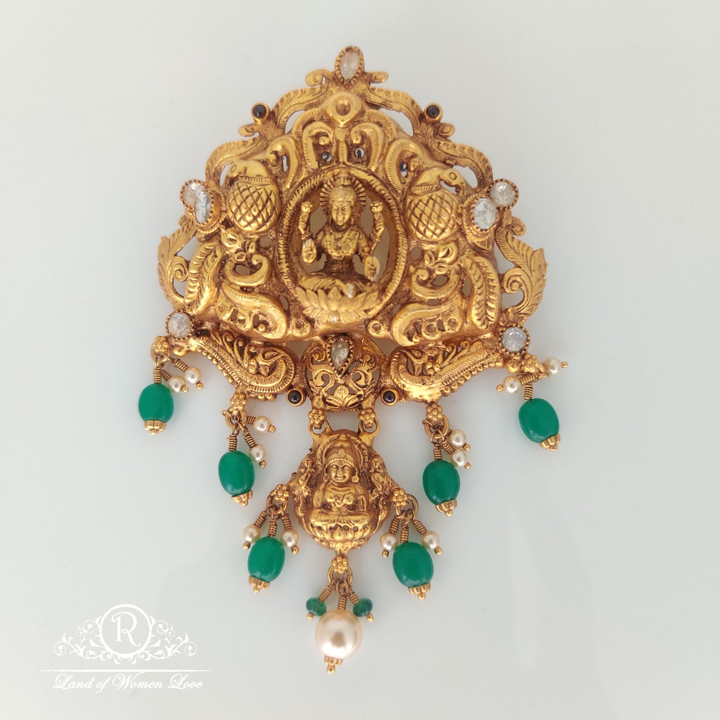 pendant nakshi lakshmi devi design silver pendant 4.5"-rchk0105 92.5 silver ramala jewelry / ramala collections