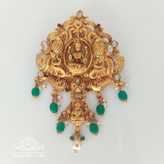 pendant nakshi lakshmi devi design silver pendant 4.5"-rchk0105 92.5 silver ramala jewelry / ramala collections