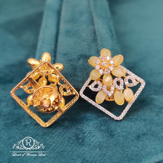 Flower design Silver Studs-RC85-110CP05