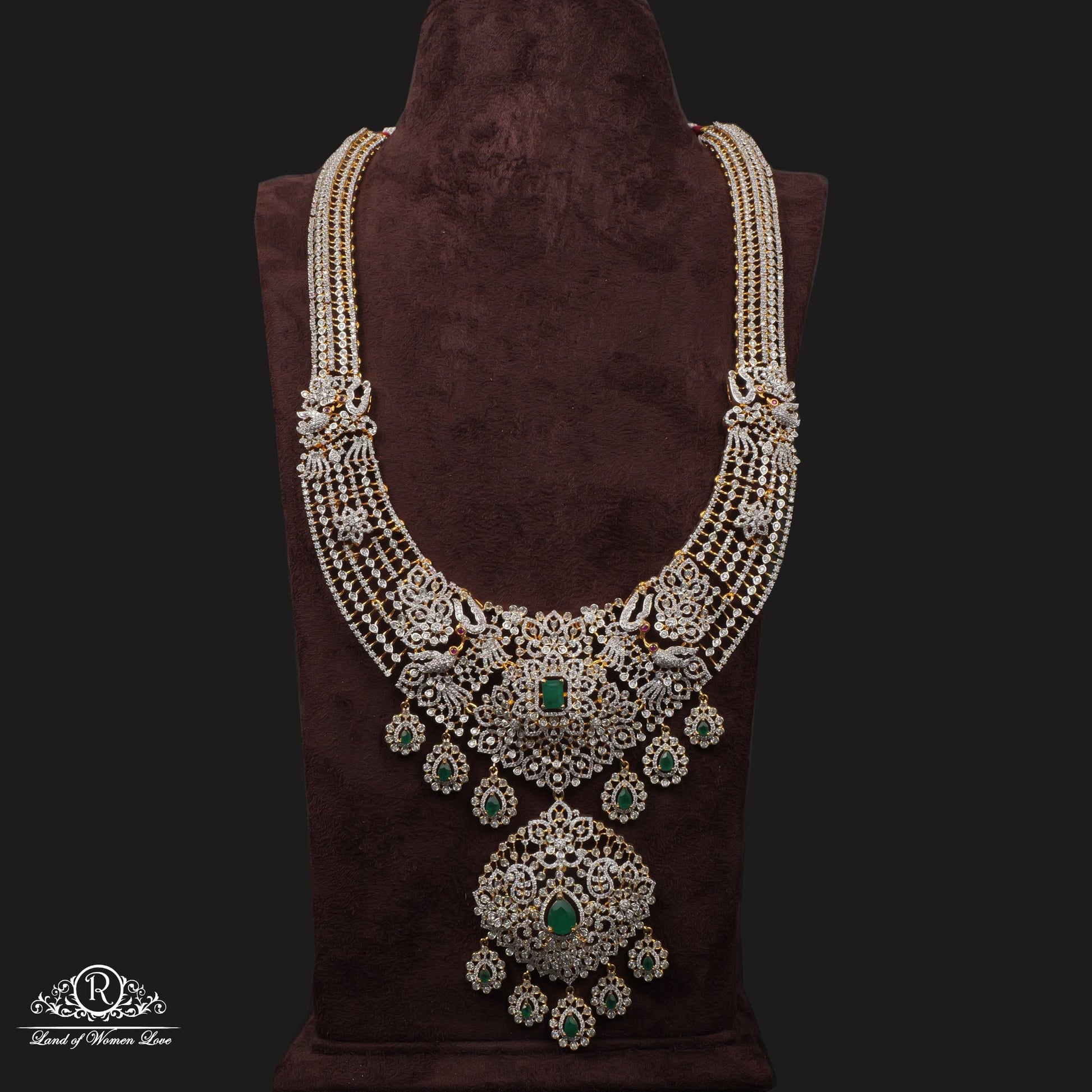 haram diamond finishing cz- stones beautiful silver haram-rccp226 cz 92.5 silver ramala jewelry / ramala collections