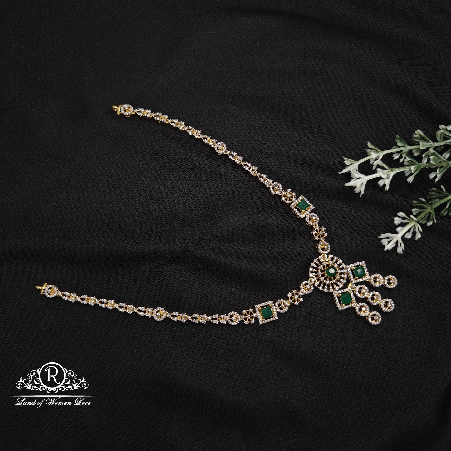 earrings diamond finishing silver necklace 92.5 silver ramala jewelry / ramala collections