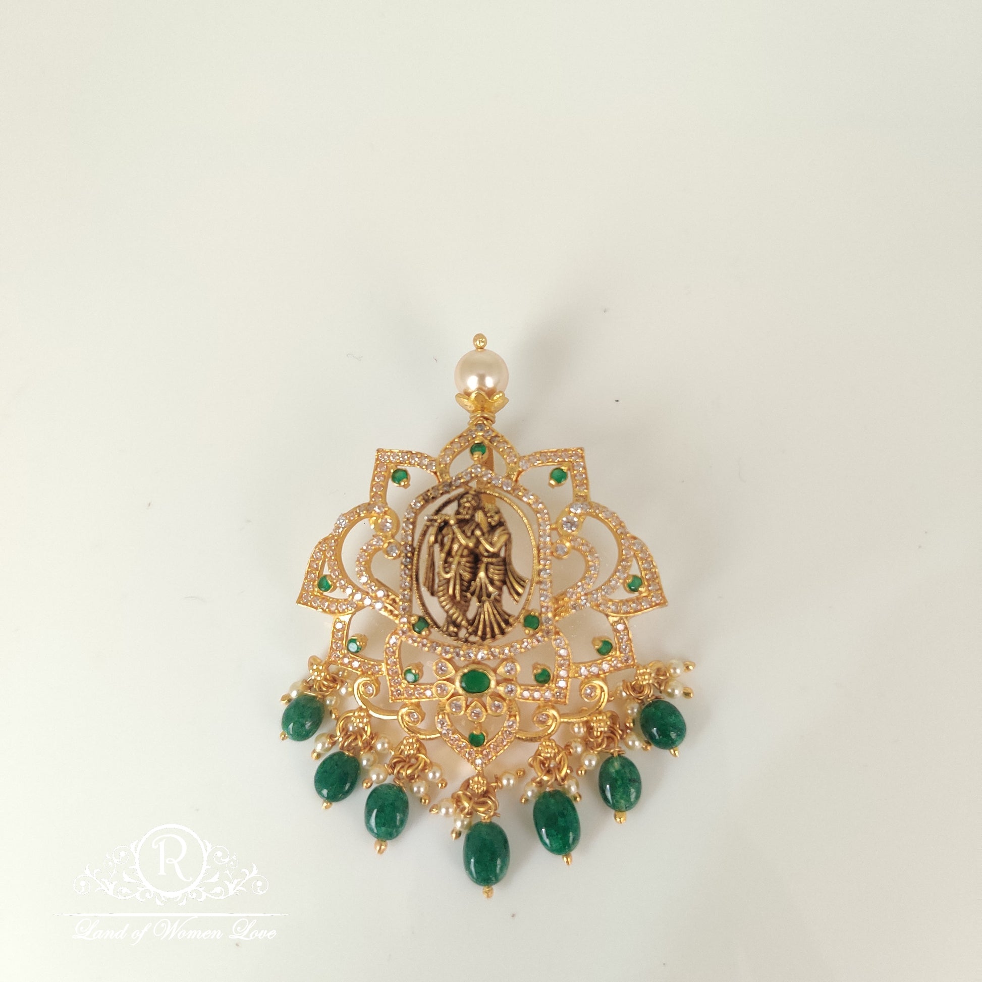 radha krishna design silver locket-rcm251 92.5 silver ramala jewelry / ramala collections