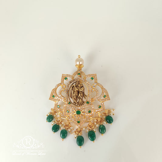 radha krishna design silver locket-rcm251 92.5 silver ramala jewelry / ramala collections