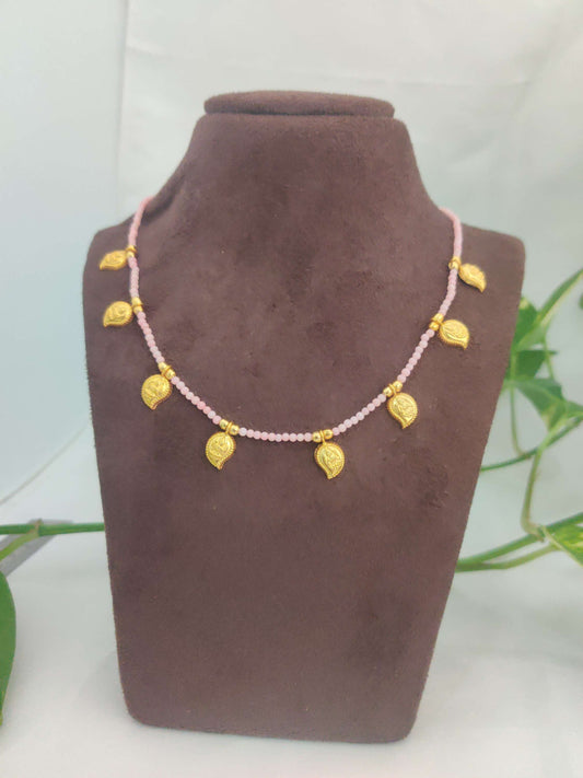 necklace pink corals beads necklace rch389 92.5 silver ramala jewelry / ramala collections