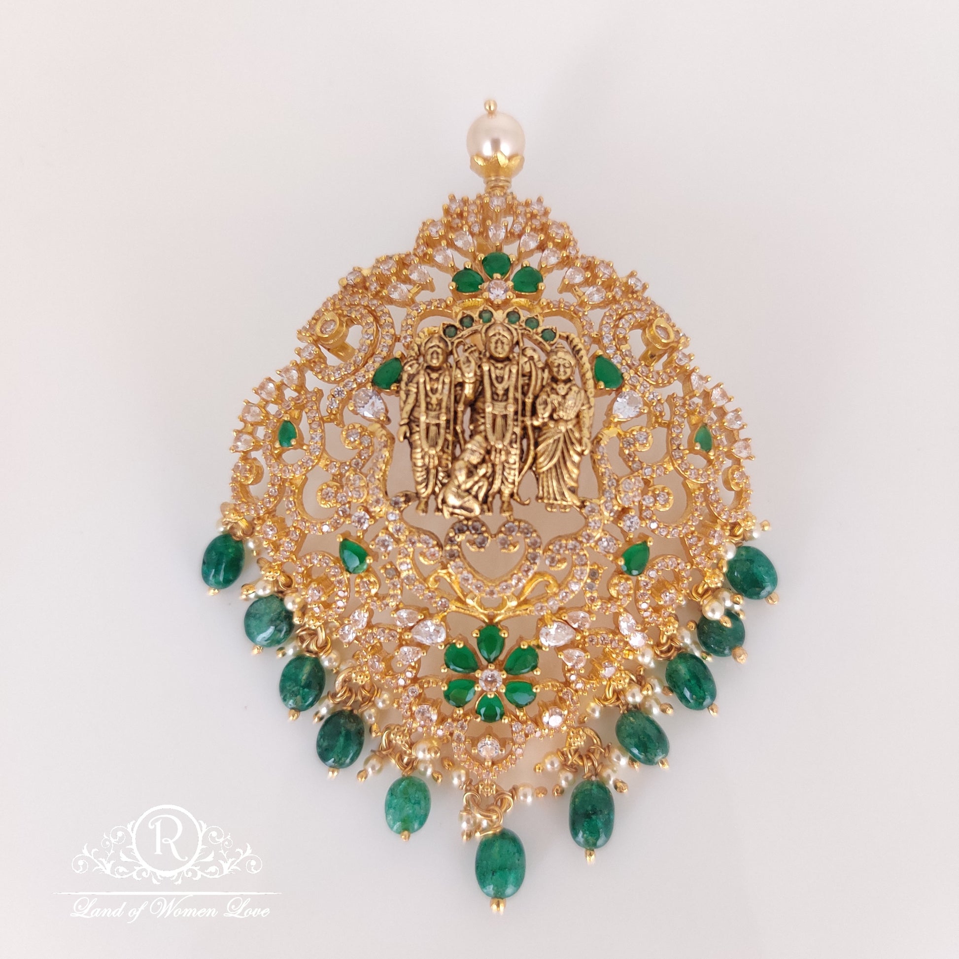 pendant ram parivar silver pendant 4"-rcm809 92.5 silver ramala jewelry / ramala collections