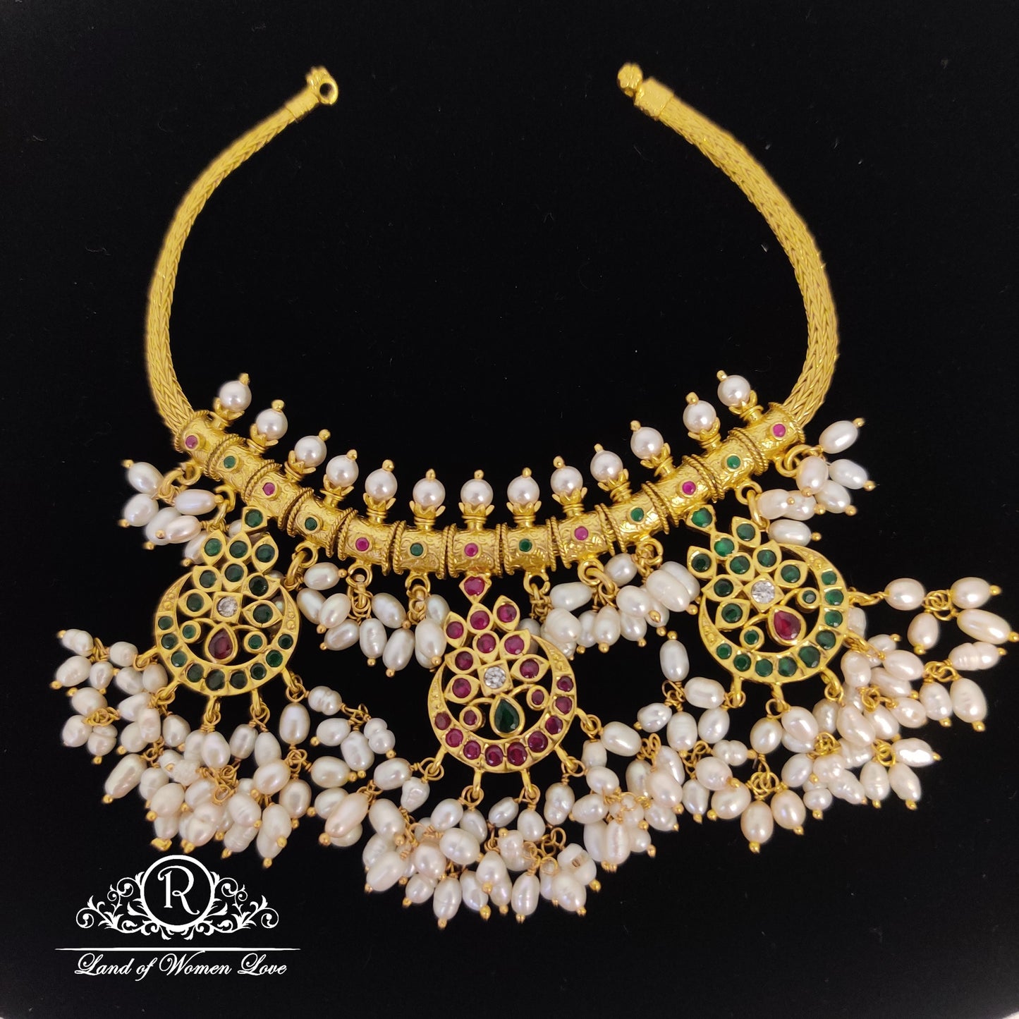 Gutta Pusalu CZ- Silver Necklace-RC85-70CP04