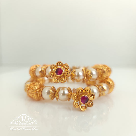 Nakshi Balls Silver Bangles-RCJR583