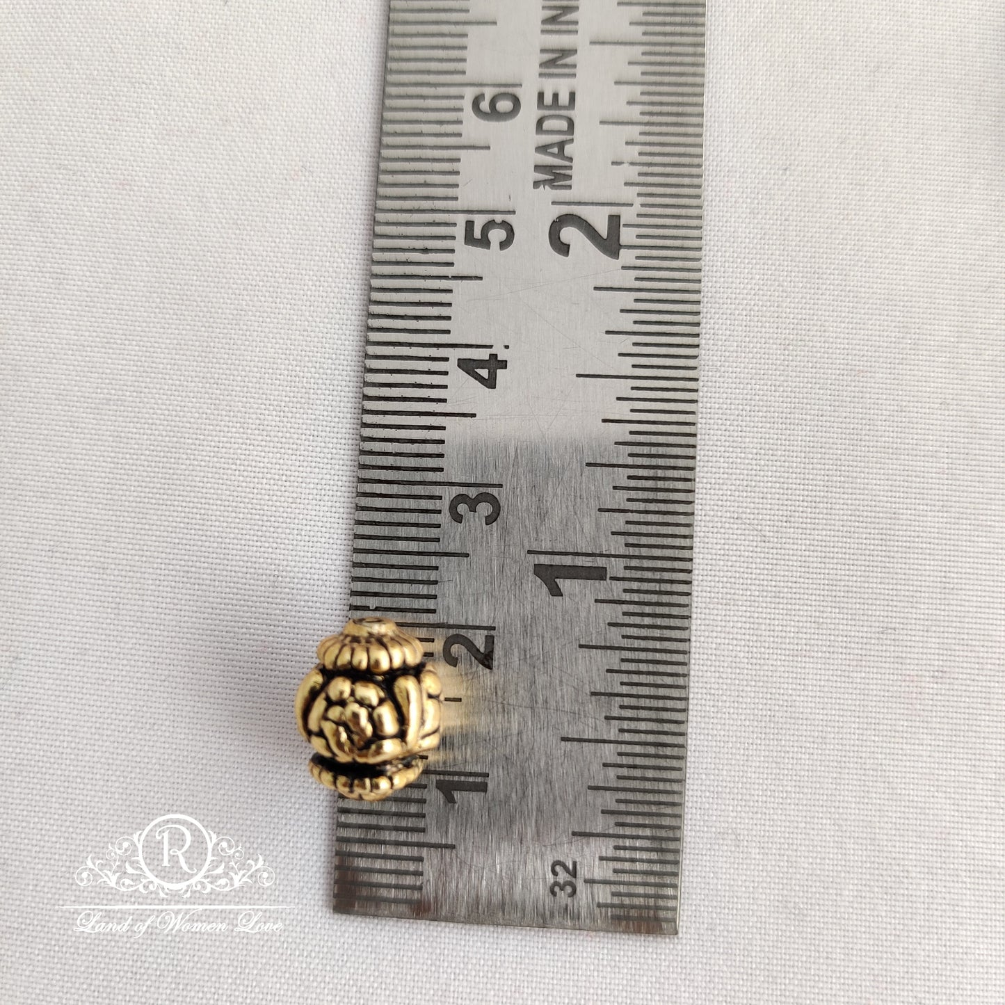 Silver base gold polish nakshi ball :RCP005