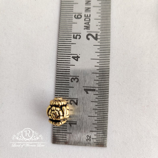 Silver base gold polish nakshi ball :RCP005