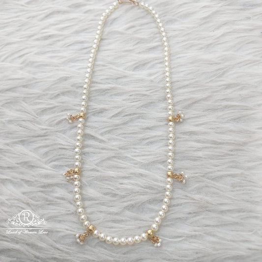 92.5 Silver Jewelry Pearls Mala 16"