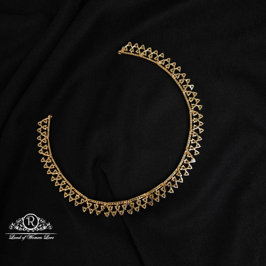 92.5 Silver diamond finishing white Stone Necklace-RCDS083