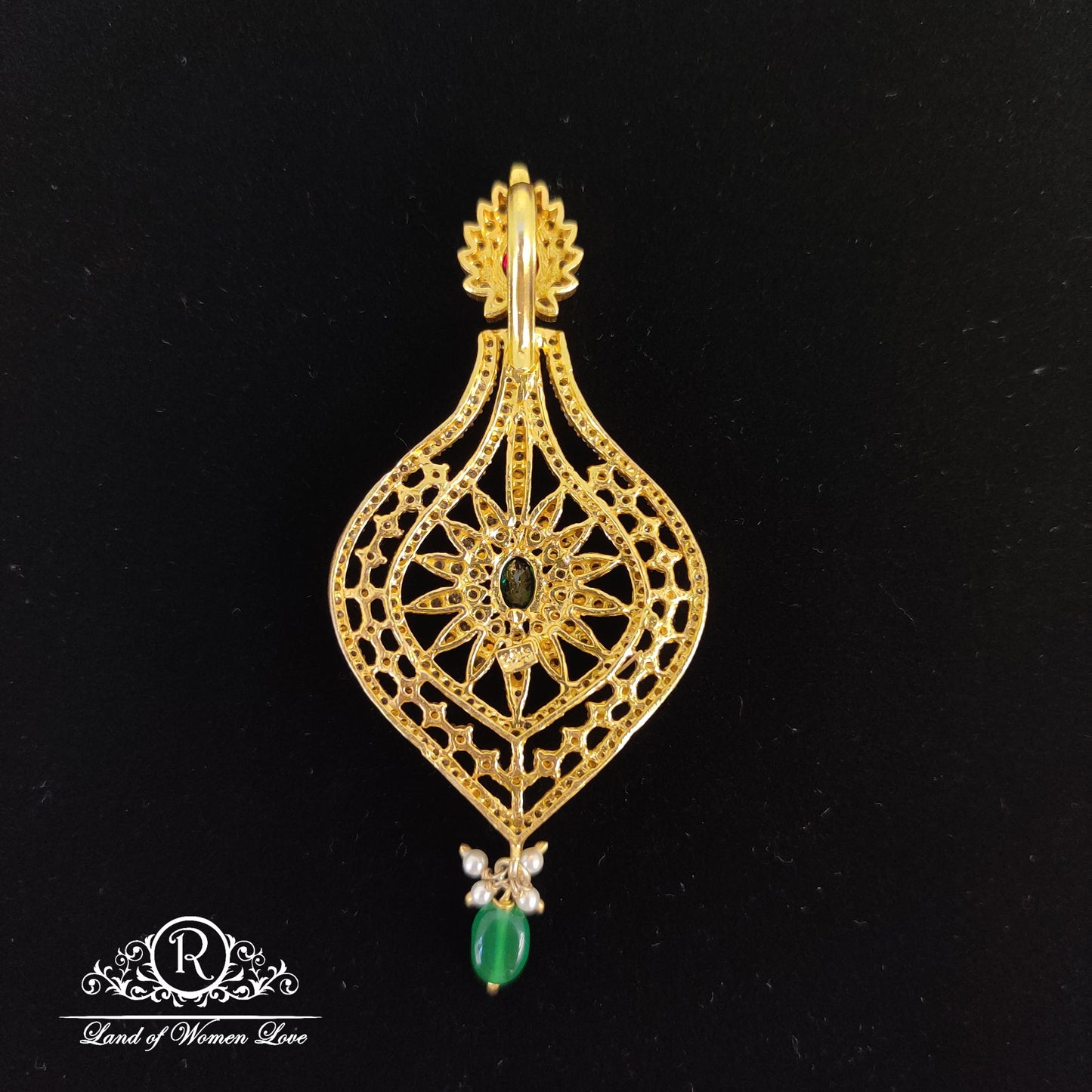 White stones Silver Pendant-RC85-70CP035