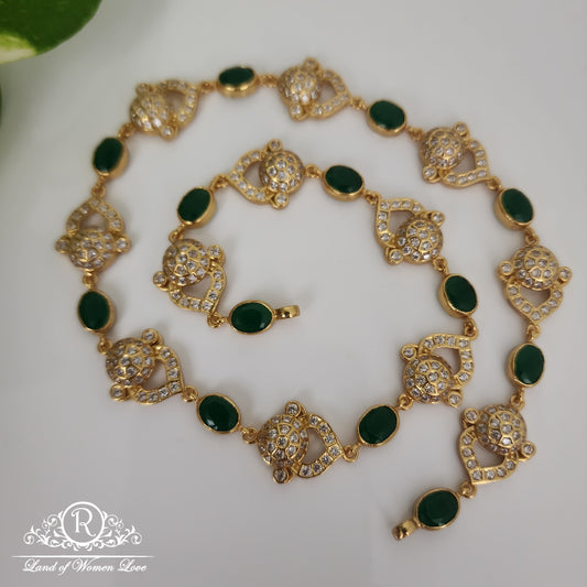 necklace stunning 2 in 1 silver vaddanam come necklace-rcm234 92.5 silver ramala jewelry / ramala collections