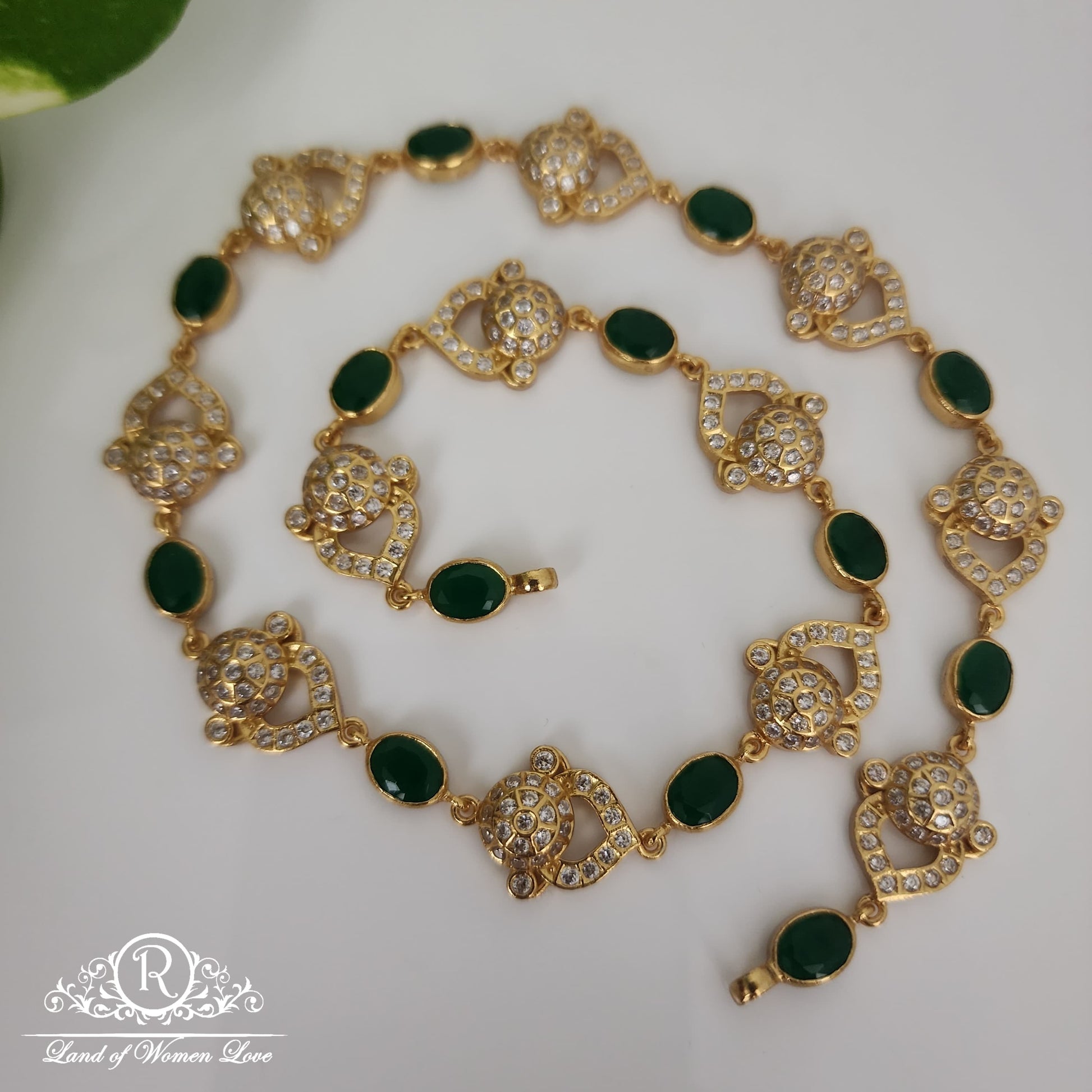 necklace stunning 2 in 1 silver vaddanam come necklace-rcm234 92.5 silver ramala jewelry / ramala collections