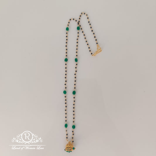 jhumka ruby beads silver black beads-rchk0085 ruby 92.5 silver ramala jewelry / ramala collections