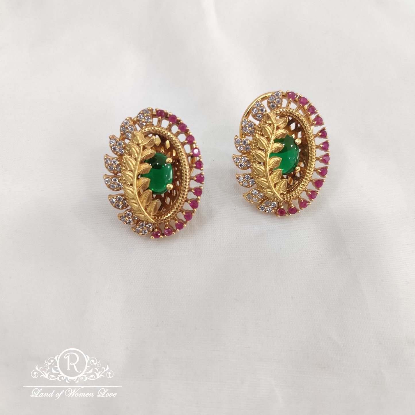 92.5 Silver Jewellery Designer Matte CZ- Tops RCV076