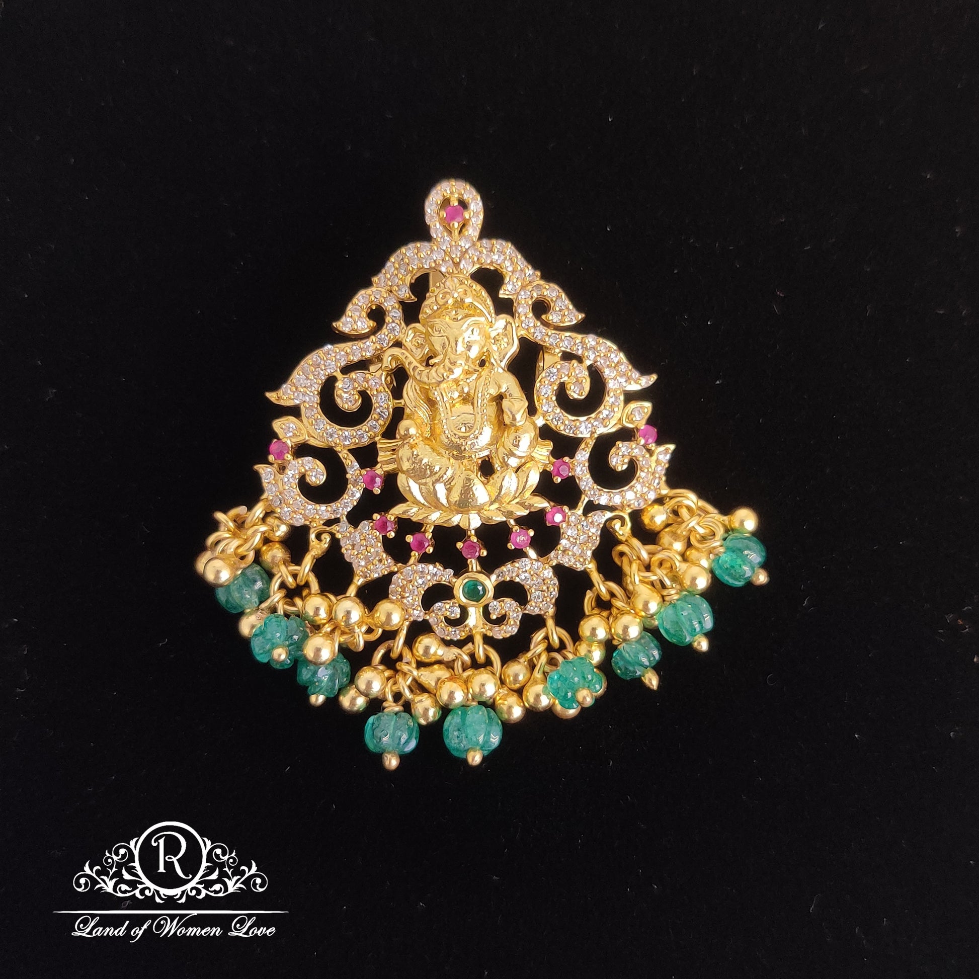 pendant lord ganesh silver pendant-rc85-70cp015 92.5 silver ramala jewelry / ramala collections