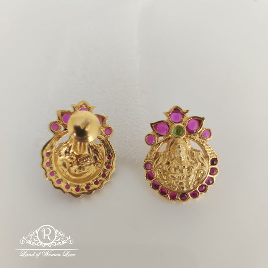 Lakshmi Devi design Silver Earrings-RCHK0095