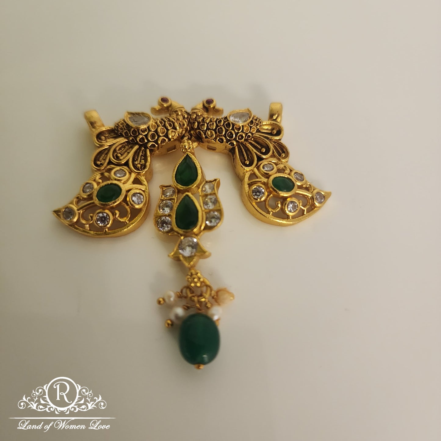 peacock design silver mala locket-rcm201 92.5 silver ramala jewelry / ramala collections