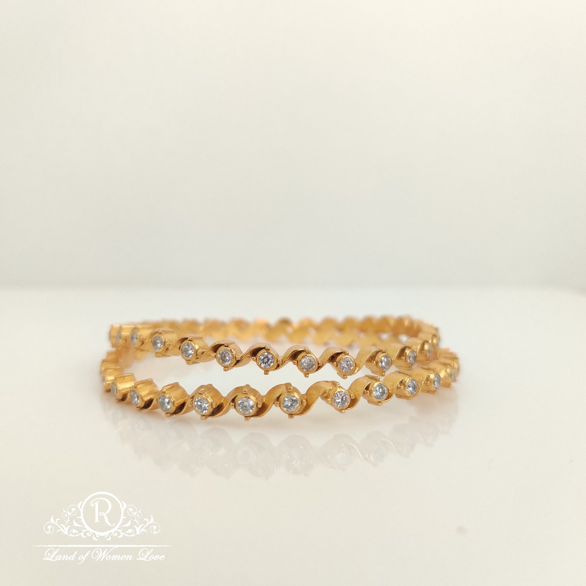 bangle white stones silver bangles-rcm785 92.5 silver ramala jewelry / ramala collections