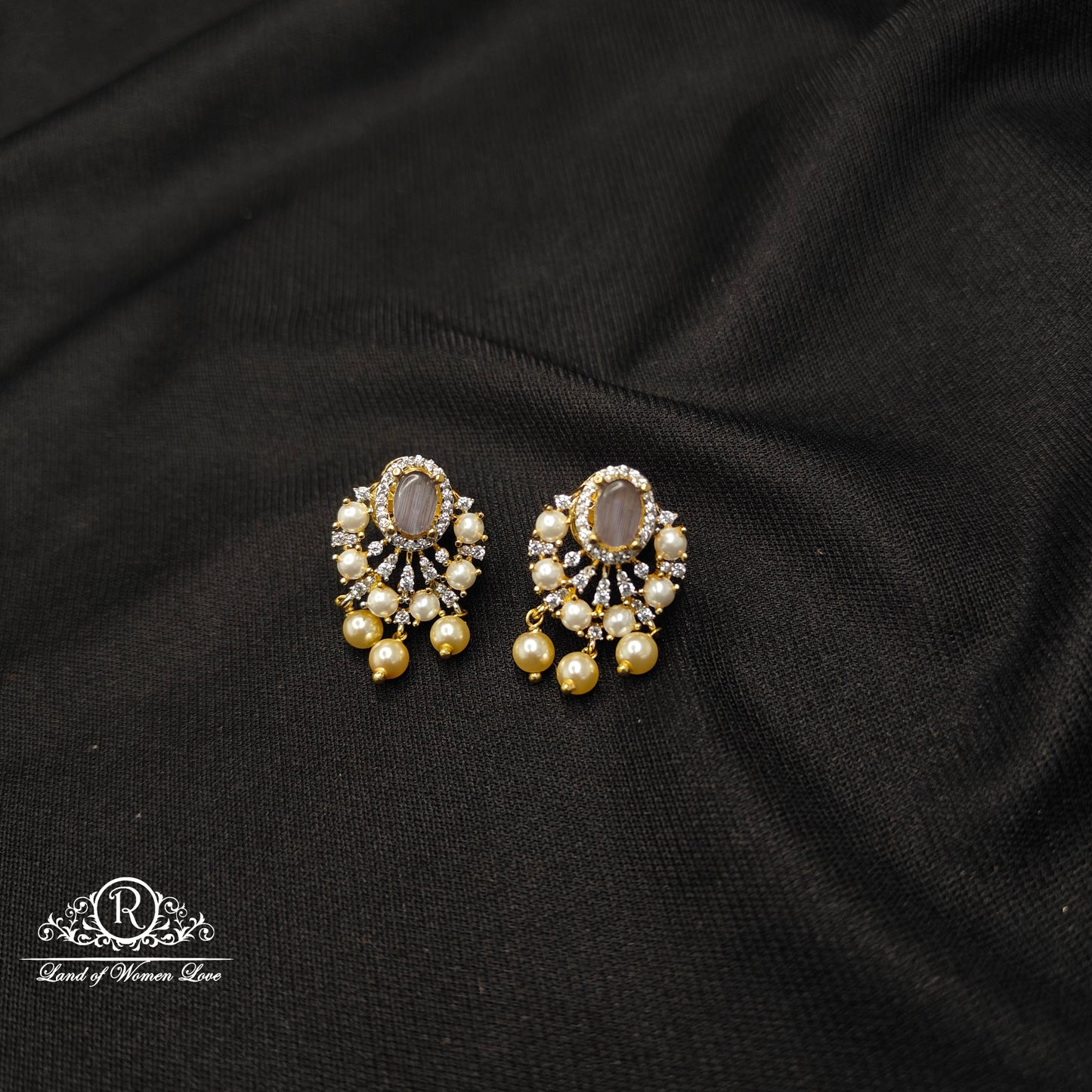 92.5 Silver Diamond Finishing Pendant Set-RCDS056