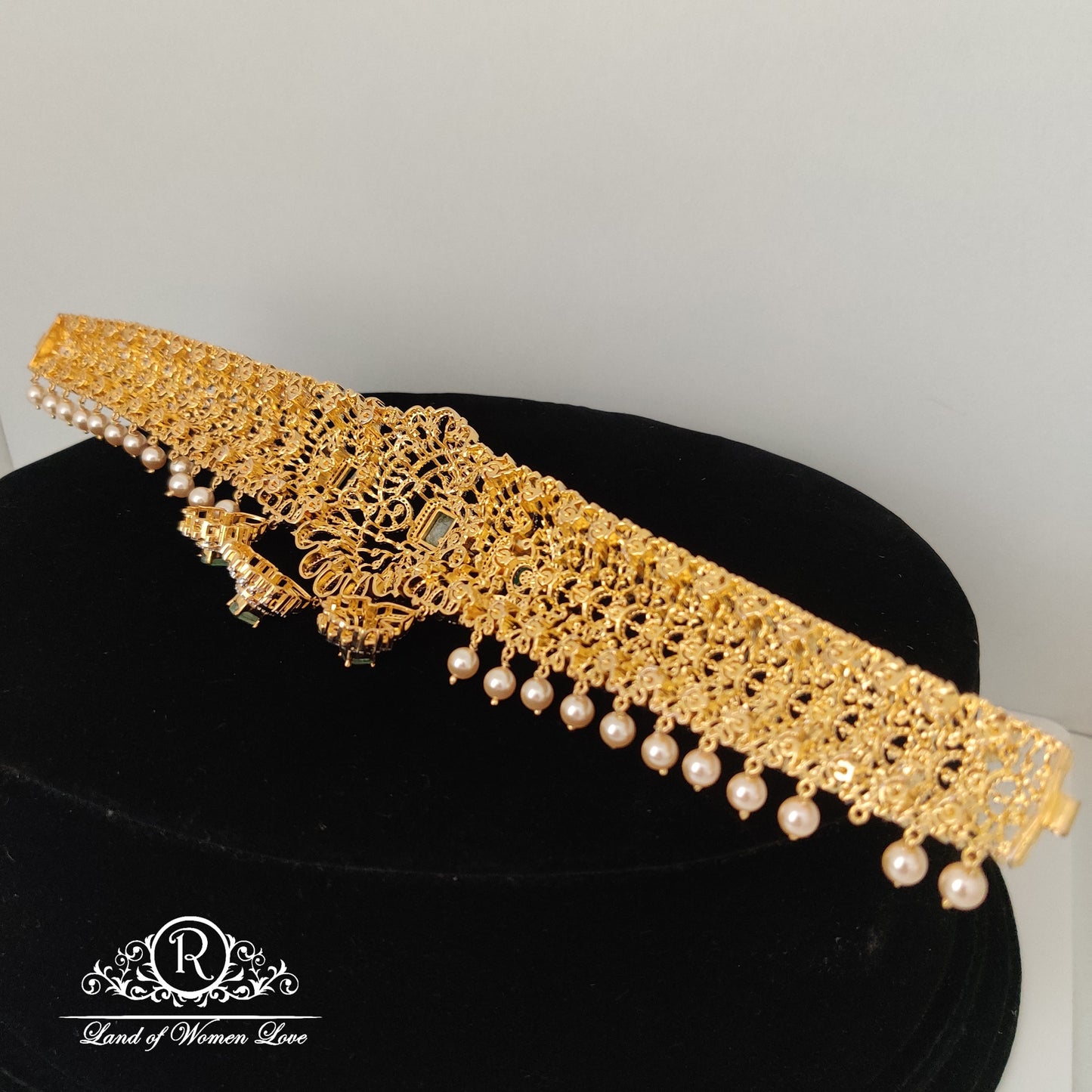 Diamond finishing Silver Vaddanam-RC85-90CP034