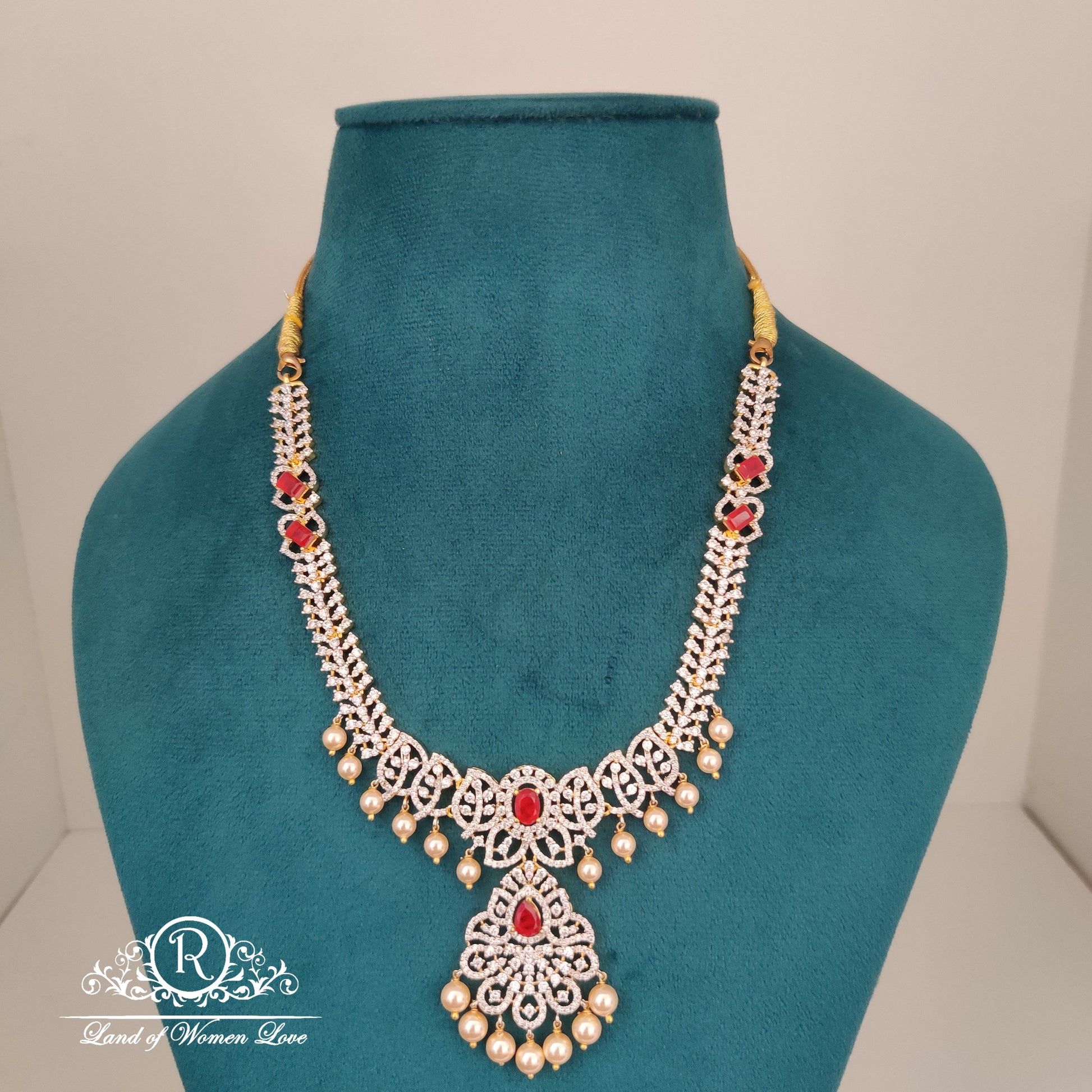 earrings diamond finishing silver necklace-rc85-90cp06 92.5 silver ramala jewelry / ramala collections